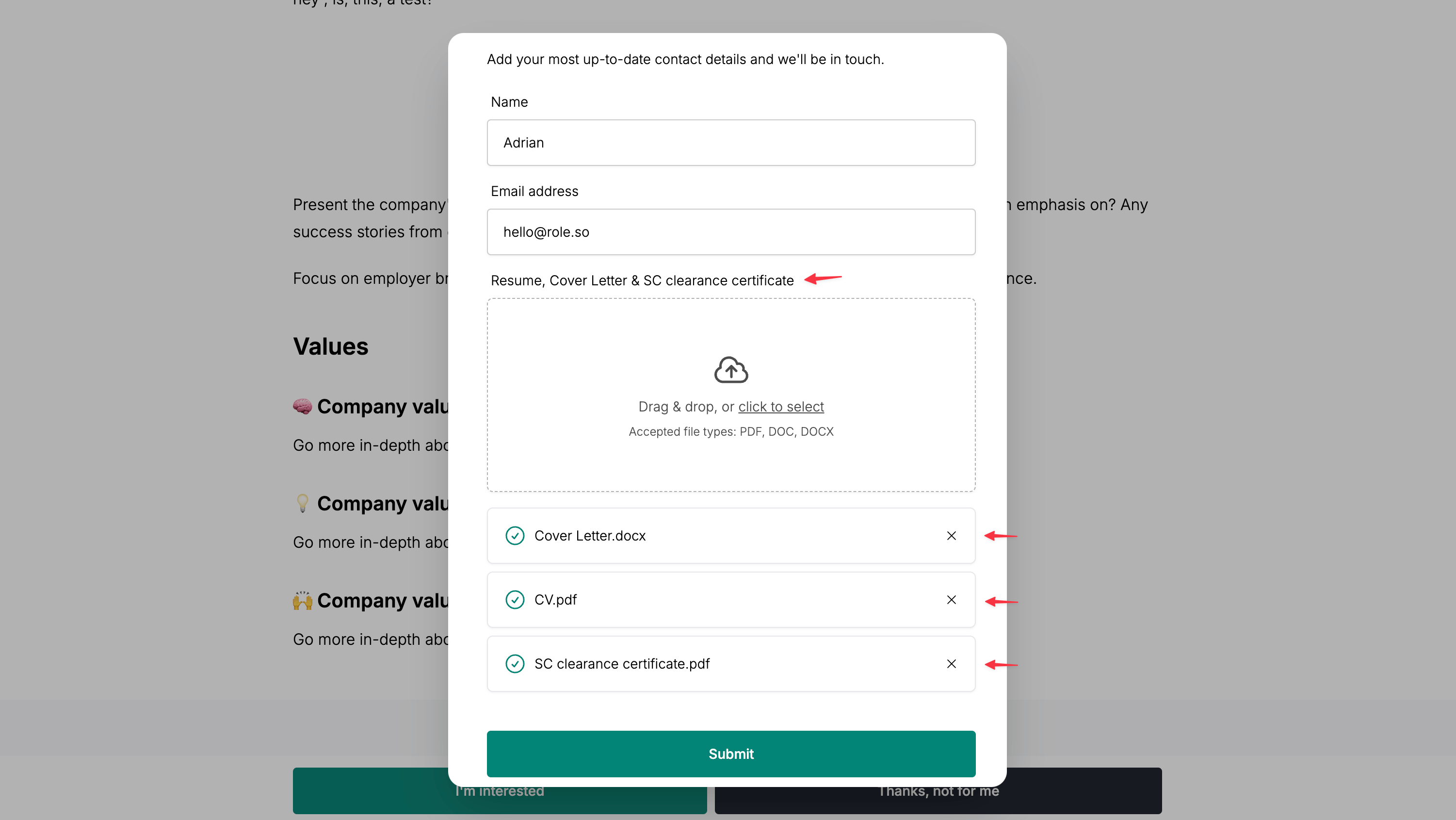 Multiple file upload demo